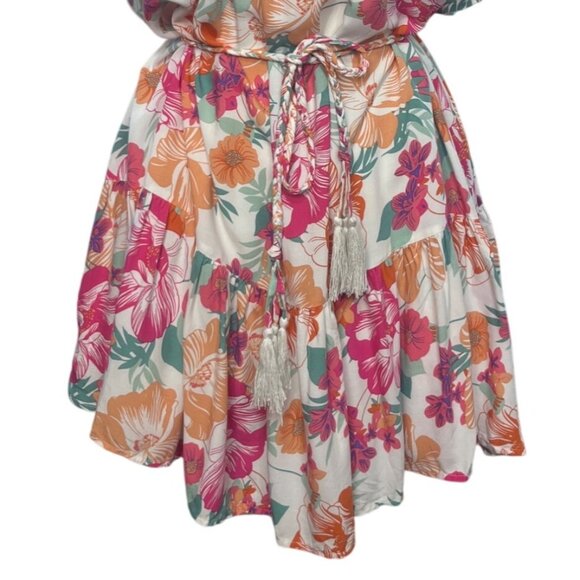 Rachel Zoe Floral Ruffle Dress Womens Small Summer Short - Picture 4 of 7